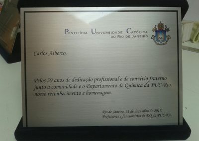 Placas de homenagem fabrica Rio de Janeiro